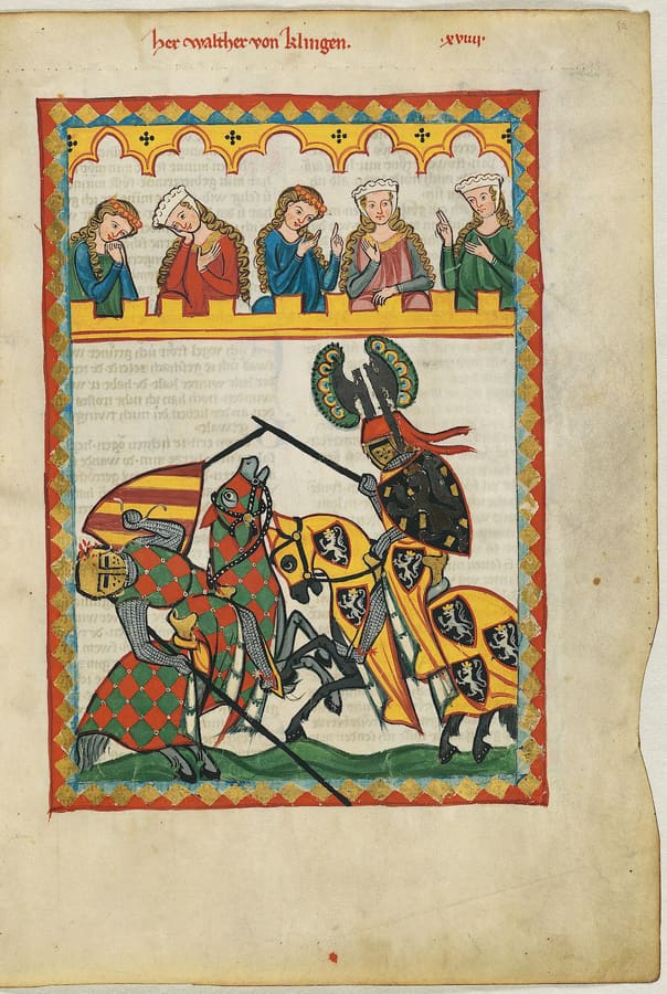 Turnaj, Codex Manesse (~1300)
